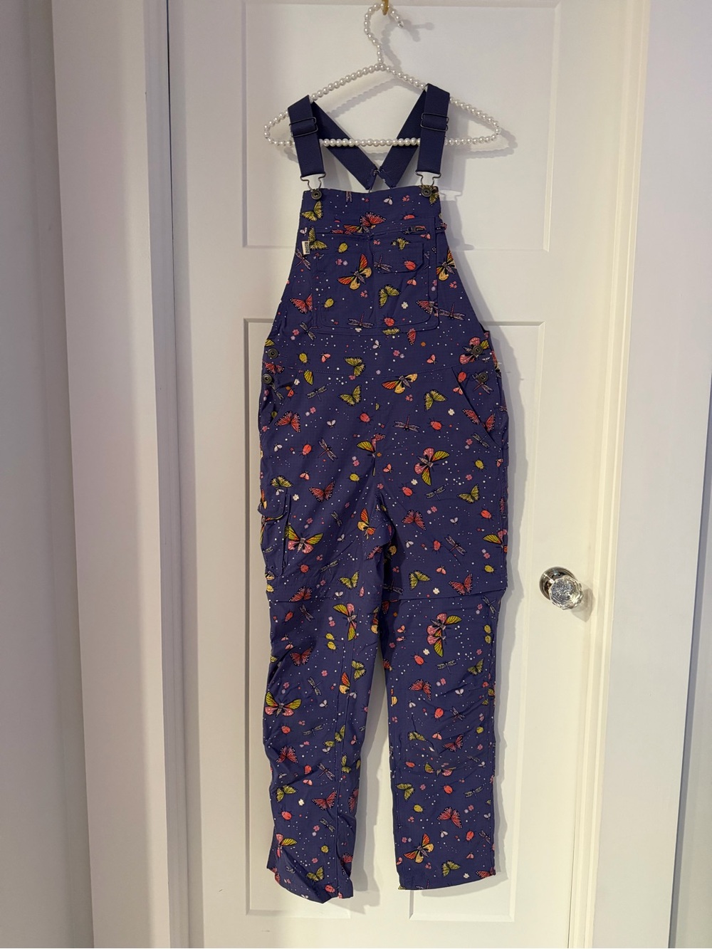 Duluth Trading Co Purple Butterfly Overalls